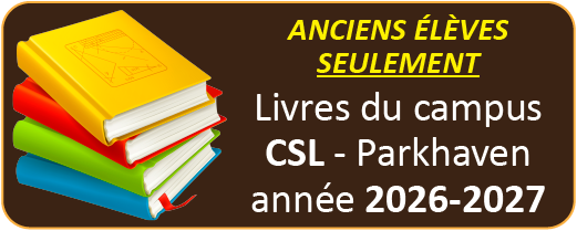 Livres 2026-2027 - Campus CSL - ANCIENS ÉLÈVES SEULEMENT