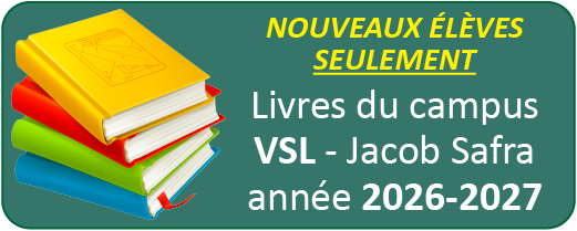 Livres 2026-2027 - Campus VSL - NOUVEAUX ÉLÈVES SEULEMENT
